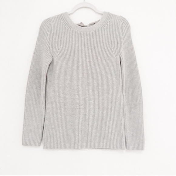 Banana Republic Ribbed Knit Sweater Grey Sweater - Picture 1 of 5